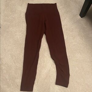 Aritzia High-Waist Leggings in Chocolate Brown